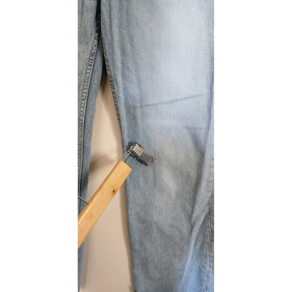 Zara Women Light Wash High Rise Straight Leg Raw Hem Denim Jeans Size 4 MEX 26 - Picture 3 of 5